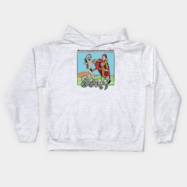 Be Gone Devil Kids Hoodie by Scry Podcast